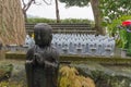 roll of Jizo Bodhisattva statues at Hase-dera temple in Kamakura, Japan Royalty Free Stock Photo