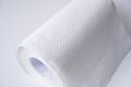 Roll of kitchen paper towel  on a white background Royalty Free Stock Photo