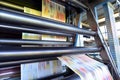 Roll offset print machine in a large print shop for production o Royalty Free Stock Photo