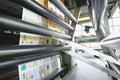 roll offset print machine in a large print shop for production of newspapers & magazines Royalty Free Stock Photo