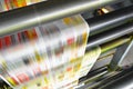 roll offset print machine in a large print shop for production of newspapers & magazines Royalty Free Stock Photo