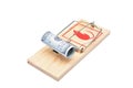 Money in a mousetrap Royalty Free Stock Photo