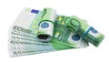 Roll of one hundred euro banknotes with a rubber band Royalty Free Stock Photo