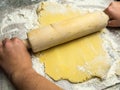 Roll out the dough background Royalty Free Stock Photo