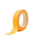 A roll of painter`s yellow masking tape Royalty Free Stock Photo