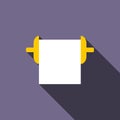 Roll paper towel icon, flat style Royalty Free Stock Photo