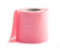 Roll of pink toilet paper Royalty Free Stock Photo