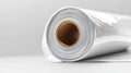 A roll of plastic stretch wrap film, isolated on a white background Royalty Free Stock Photo