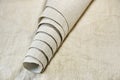 Roll of primed canvas on linen light canvas