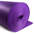 A roll of purple woollen fabric on a white background. Royalty Free Stock Photo