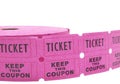 Roll of raffle tickets on white Royalty Free Stock Photo