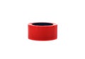 A roll of red duct tape isolated on a white background. Royalty Free Stock Photo