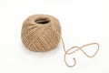 Roll of rope on white background Royalty Free Stock Photo