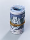 Roll of Saudi Riyal Banknotes of 500