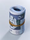 Roll of Saudi Riyal Banknotes of 500