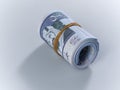 Roll of Saudi Riyal Banknotes of 500