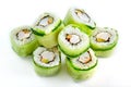 Roll with shrimp and cucumber Royalty Free Stock Photo