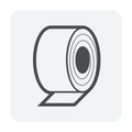 Roll steel vector icon design. Royalty Free Stock Photo