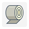 Roll steel vector icon design. 64x64 pixel perfect and editable stroke.