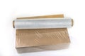 Roll of stretch foil ona white background