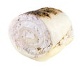 Roll of Sulguni cheese with ricotta and walnuts
