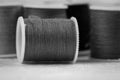 The roll of thread on background,needlework,craft,sewing and tailoring concept,art style,black and white tone