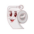 Roll of toilet paper. a cartoon vector illustration Royalty Free Stock Photo