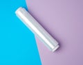 Roll with transparent white polyethylene for wrapping products and packaging goods Royalty Free Stock Photo