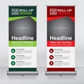 Roll up banner design template, vertical, abstract background, pull up design, modern x-banner, rectangle size.