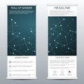 Roll-up banner for presentation and publication. Medicine, science, technology and business templates. Structure of Royalty Free Stock Photo