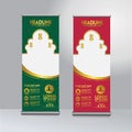 Roll up banner ramadan kareem moment design template , modern publication display