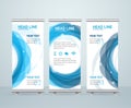 Roll Up Banner Stand Design. Vector