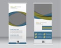 Roll up banner stand template. Abstract background for design, Royalty Free Stock Photo