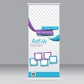 Roll up banner stand template. Abstract background for design Royalty Free Stock Photo