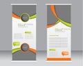 Roll up banner stand template. Abstract background for design, Royalty Free Stock Photo
