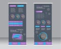 Roll up banner stand template. Abstract background for design, business, education, advertisement. Royalty Free Stock Photo