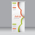 Roll up banner stand template. Abstract background for design Royalty Free Stock Photo