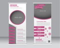 Roll up banner stand template. Abstract background for design, Royalty Free Stock Photo