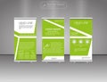 Roll up banner stand. Vector. Business brochure flyer design.Business brochure flyer. Blue color. Royalty Free Stock Photo