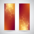 Roll up banner stands with abstract geometric background of hexagons pattern. Hi-tech digital background. Vector Royalty Free Stock Photo