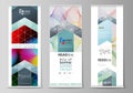 Roll up banner stands, flat style templates, modern business concept, corporate vertical vector flyers, flag layouts Royalty Free Stock Photo