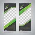 Green Black Roll Up Banner Template Mock Up