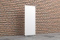 Roll-Up Banner White Blank 3D Rendering Mockup Royalty Free Stock Photo