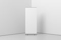 Roll-Up Banner White Blank 3D Rendering Mockup Royalty Free Stock Photo