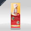 Roll Up Banner x-banner Design Ice Cream