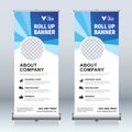 Roll up banner design template