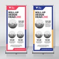 Roll up banner design template