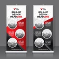 Roll up banner design template Royalty Free Stock Photo