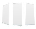 Roll-up blank white display