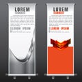 Roll up business brochure flyer banner design vertical template Royalty Free Stock Photo